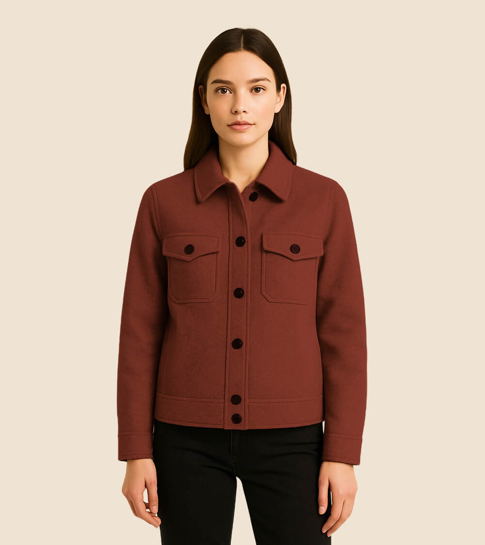 Wool Blend Shirt Jacket
